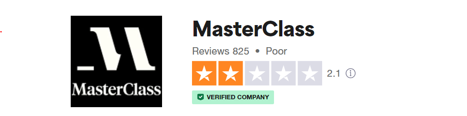 trustpilot ratings for masterclass